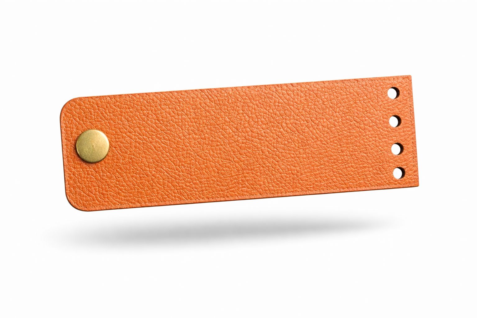 Klapka ze skóry brązowa bez klamerki (+30zł)